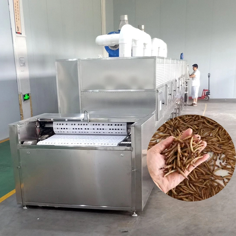 Meal Worm Microwave Tunnel Drying Machine