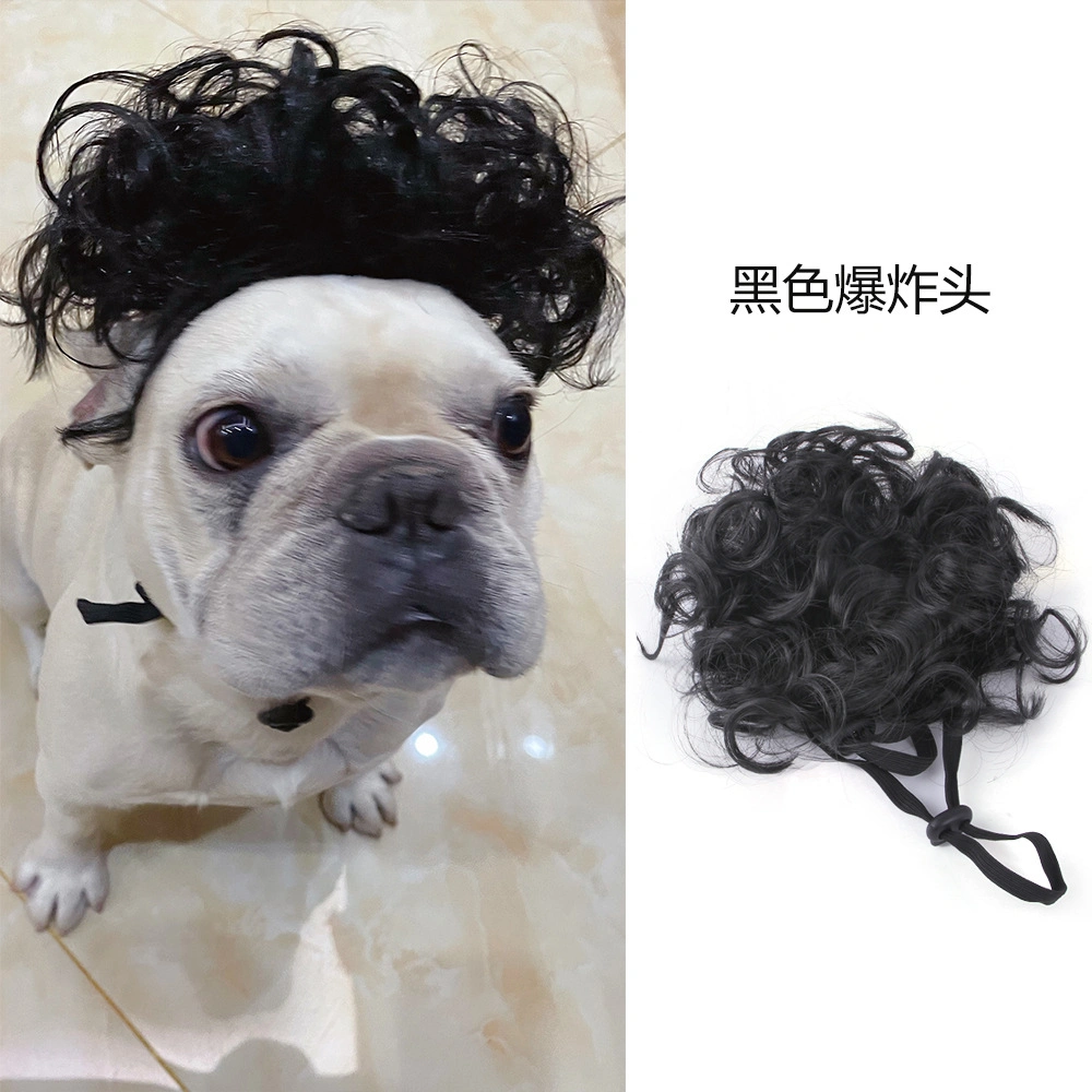 Hairstyle Cat Wigs Dog Wigs Pet Costumes for Party Apparel Cosplay Accessories Funny Head Wear Toy