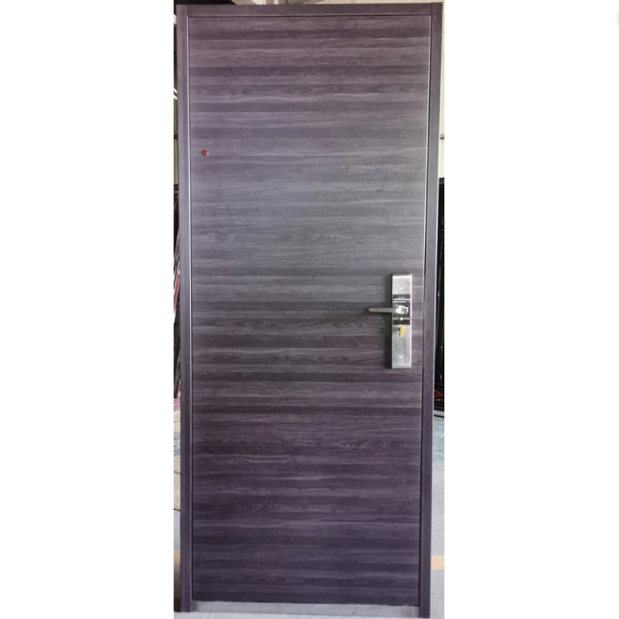 Grey Wooden Color Apartment Villa Front Residencial Steel Door