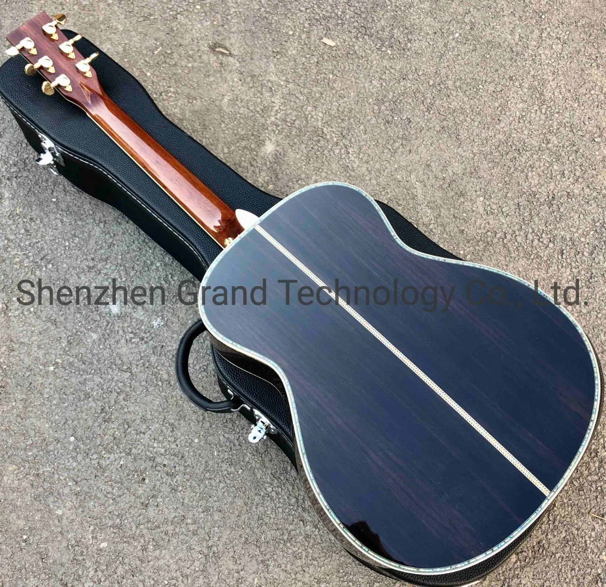 Custom 39" 100% All Real Abalone Acoustic Guitar Ebony Fingerboard 00045c Acoustic Electric Guitar