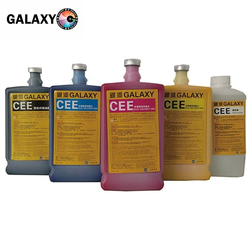 2023 Galaxy 4 Colors Eco Solvent Galaxy Ink Dx5 Eco Solvent Ink Epson I3200 Eco Solvent Ink Latest Packing Tee Vinyl Banner Galaxy Cee Eco Solvente Ink