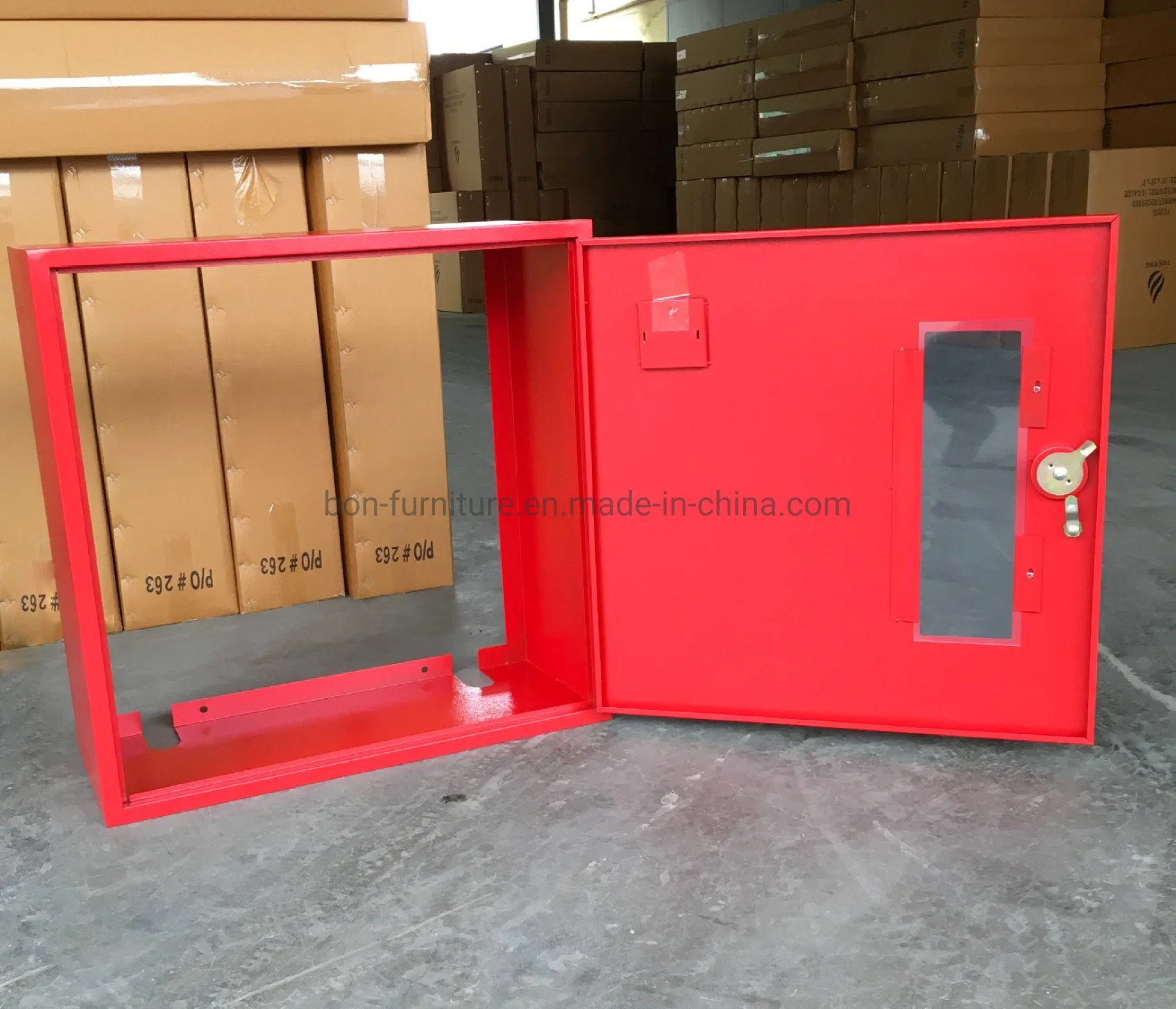 Cold-Rolled Fire Hose Cabinet with Break Glass