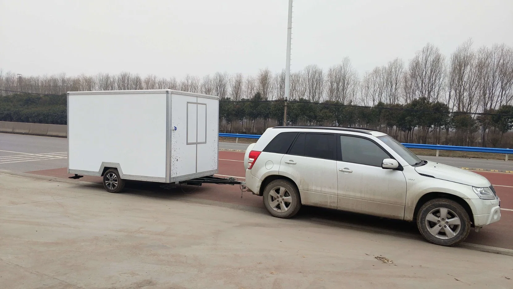 Una sola puerta comida caliente Móvil de Alimentos Carro remolque Venta