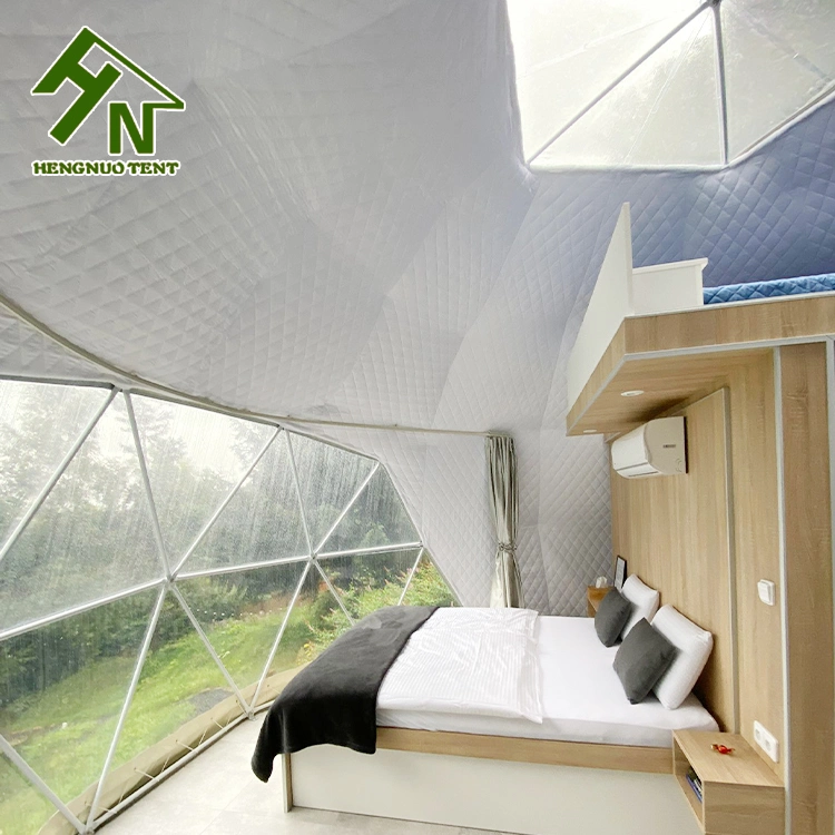 Popular European Style Outdoor Camping Hiking Prefab Tiny Tent House Hills Riverside Glamping Dome Tenda with All Decorations