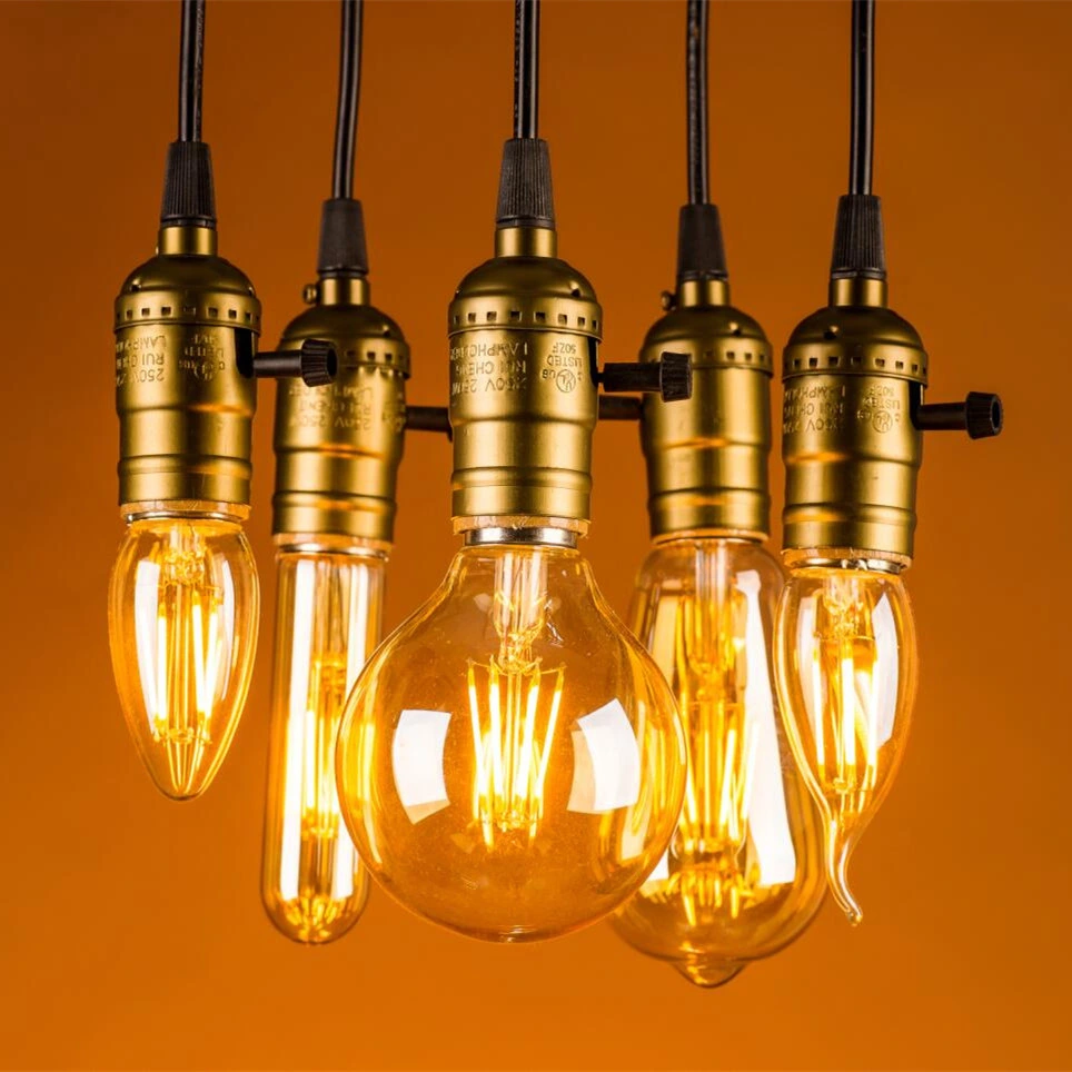 Modern Aluminum Pendant Lights E27 Lamp Holder 110V 220V LED Lights Incandescent Vintage Retro Edison Bulb Decor Hanging Lamp