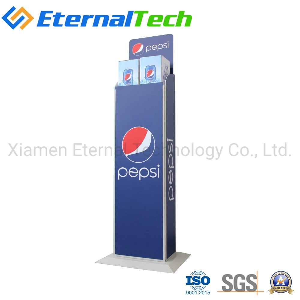 Eternal Tech Vertical Vendor Beverage Retail Merchandising Innovation Products Can Pack Pop up Display Case for Beer Soda Water Drinks