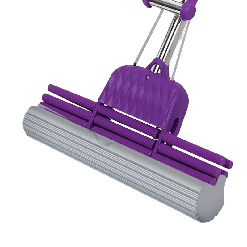 Cleaning Sponge Mop Double Sides Floor Mop Foldable Steel Handle PVA Sponge Mop