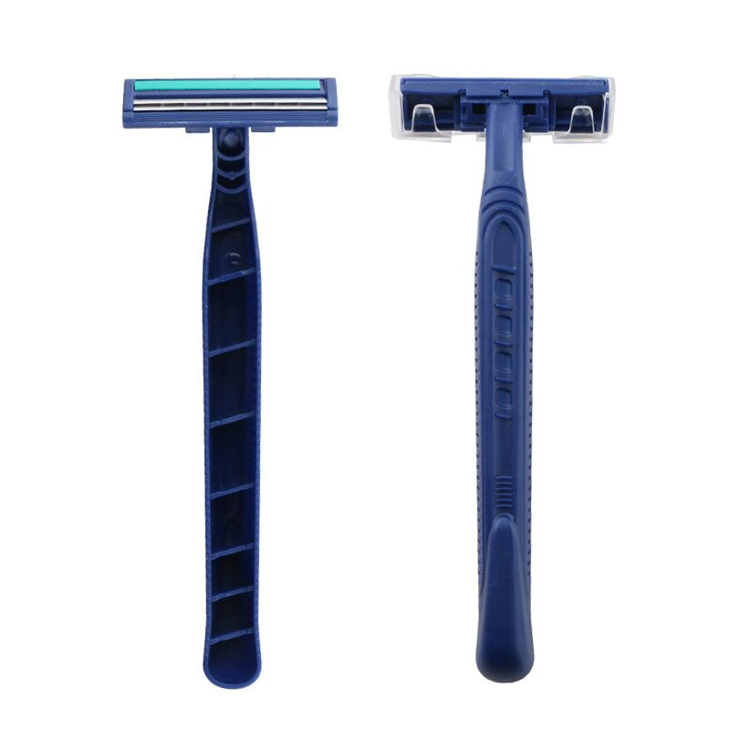 D211L Blue Color 2 Blades Shaving Disposable Razor with Twin Blade