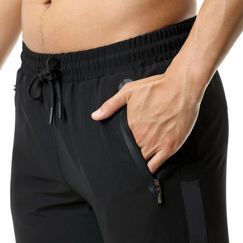 Venta caliente nueva tendencia de moda Men's Black Pantalón liso Deportes