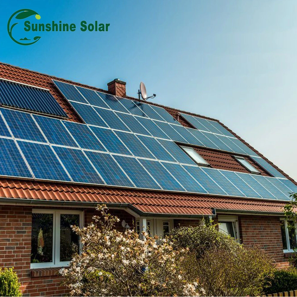 Système solaire d'énergie solaire Sunshine 5kw 8kw 10kw 6kw 5kVA 10kVA Système d'énergie solaire domestique hybride