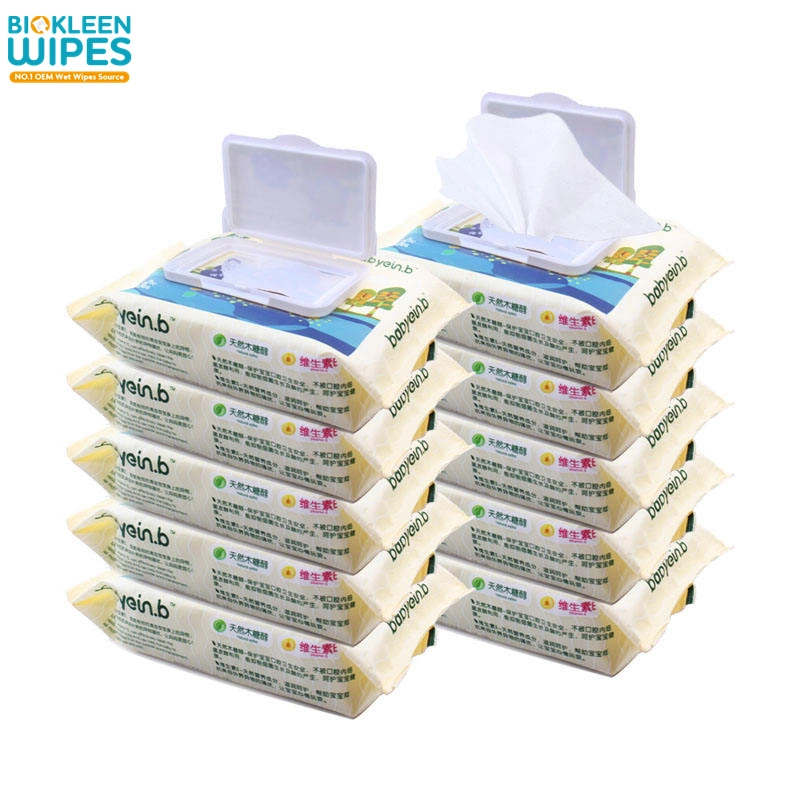 Biokleen Factory Price Lint Free Newborns Natural Organic Biodegradable Unscented Natural Care Refreshing Baby Wipes Wet Tissue