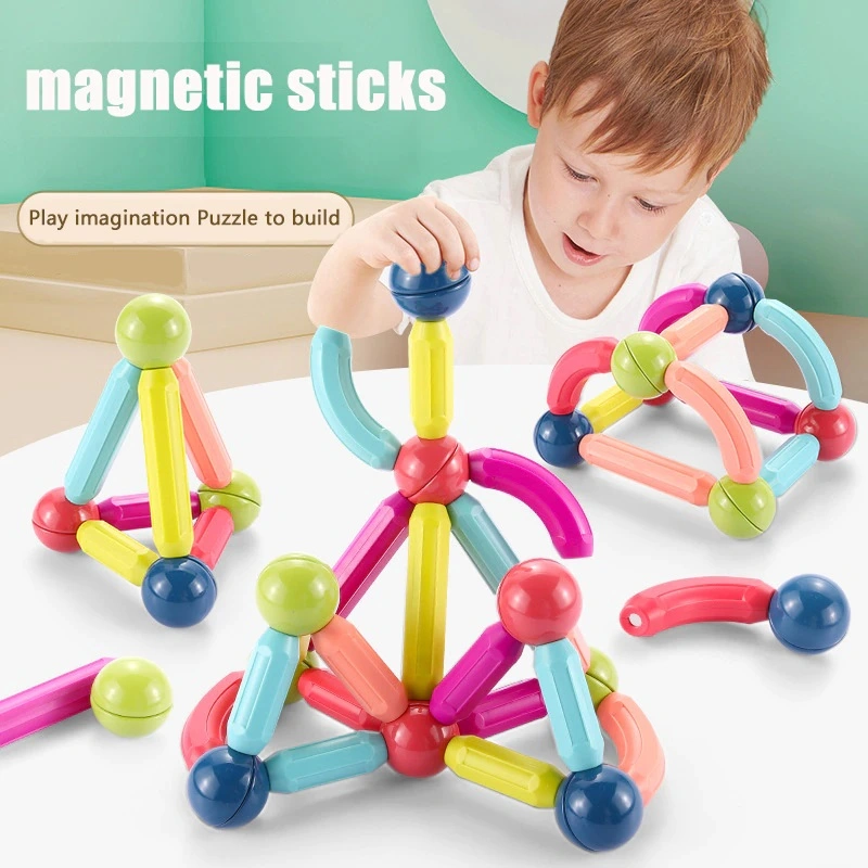 New Plastic Magnetic Stick Building Blocks Puzzle Stem Educational DIY Toys for Kids