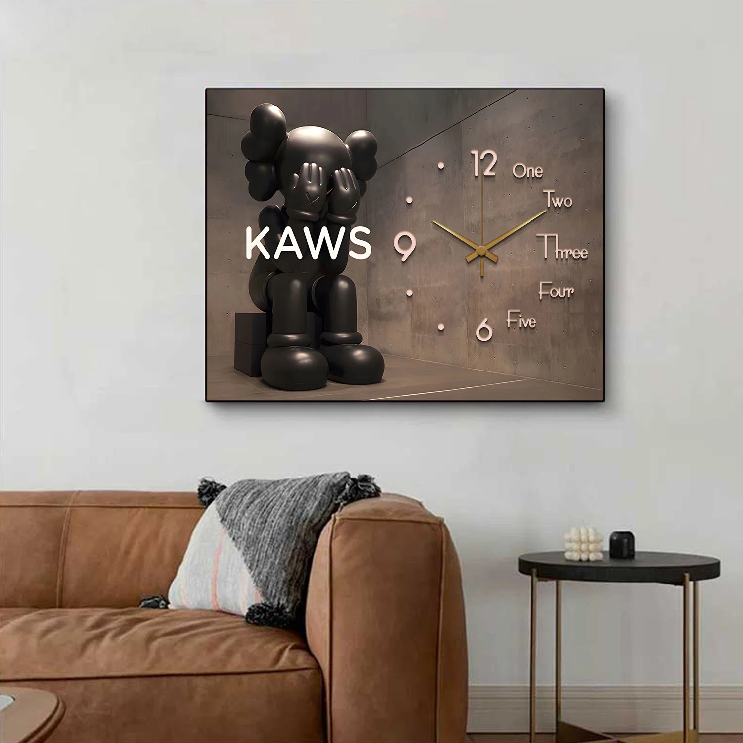 50cm*60cm Kaws poupée de l'ours la peinture décorative du boîtier de compteur électrique