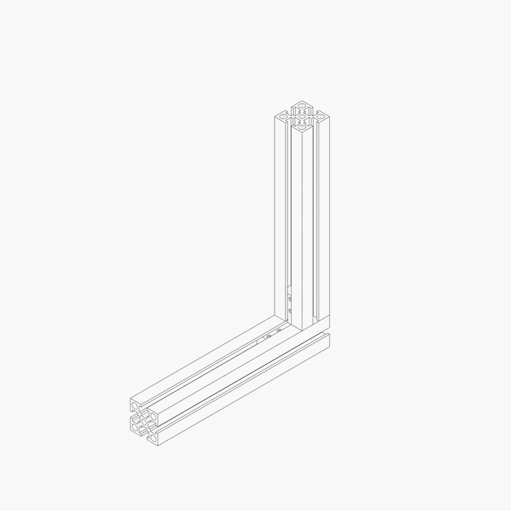 Угловой кронштейн 40d-8 Никелированные крепежные детали для 40 серии штампованный алюминий профиль