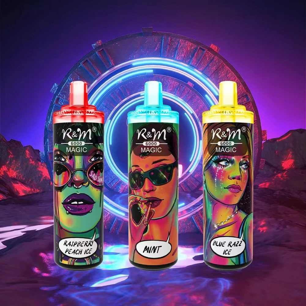 E Cigarette R&amp;M Magic 6000 Puff 0% نيكوتين