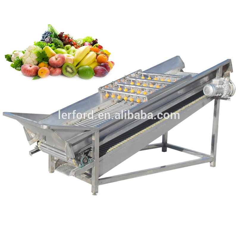 Automatic High Pressure Spray Vegetable Washing and Elevator Machine