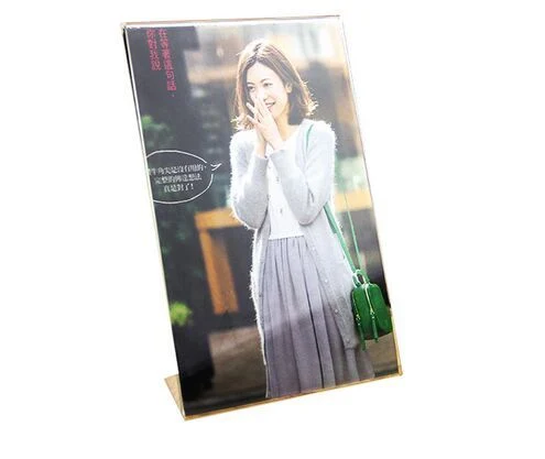 Free Shipping Table Clear Plexiglass Funia Frame Photo with Screw Acrylic Photo Frame for Sale