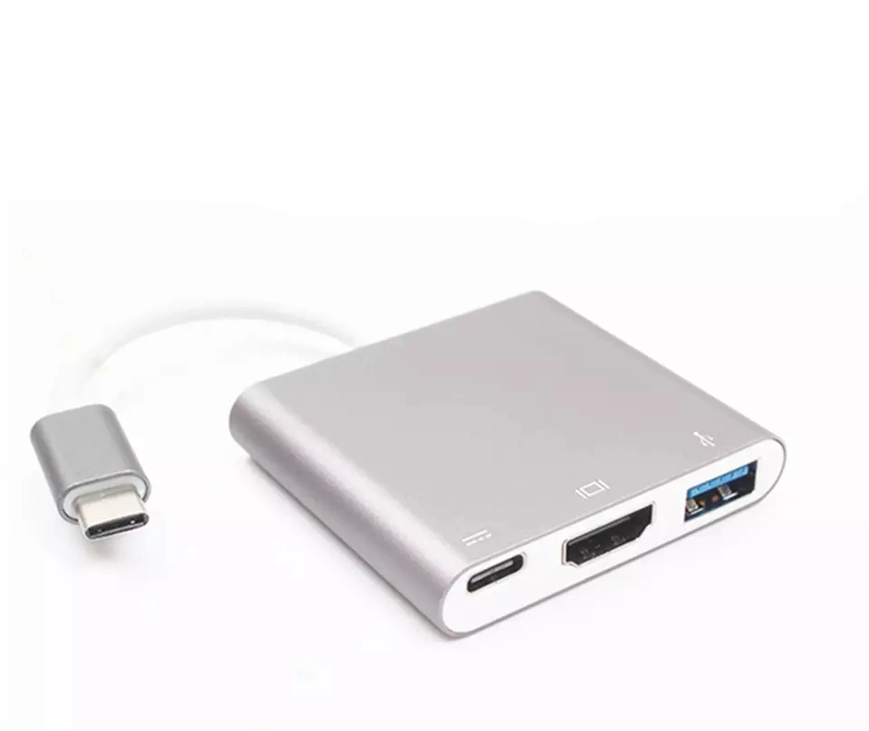 Male USB-C to Digital AV Multiport Adapter (MUF82) Type C to Female HD Multiport Adapter with USB 3.0 and Power Delivery