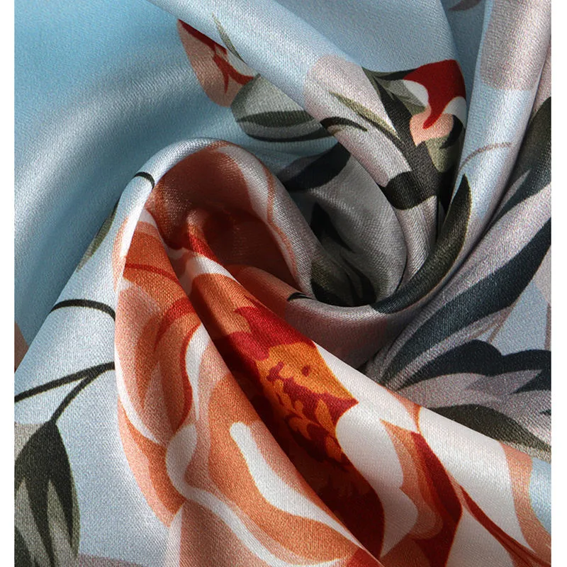 Factory Direct Supply Bridal Silk Printed Cloth Digital Printed Satin Fabric for Pyjama Clothes