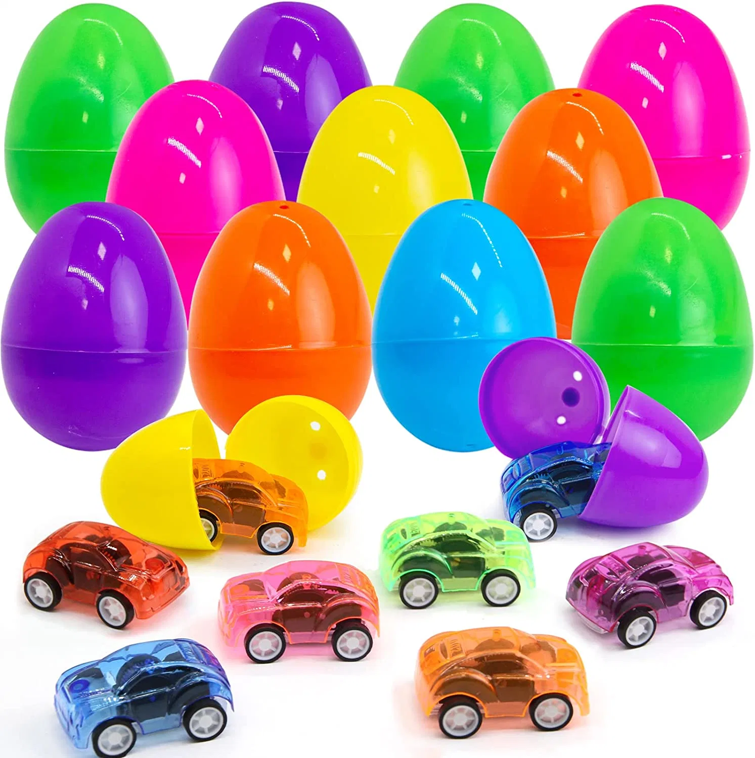 Manufacturers Wholesale/Supplier 65mm Transparent Egg Balls Colorful Children's Plastic Toy Balls