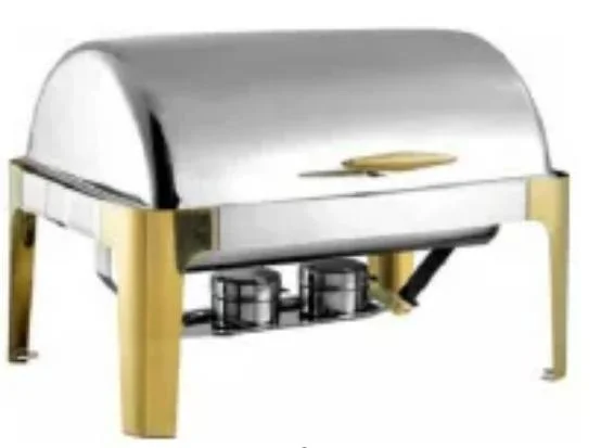 Restaurant Roll Top 9L Full Gold Stainless Steel Buffet Chafing Dish