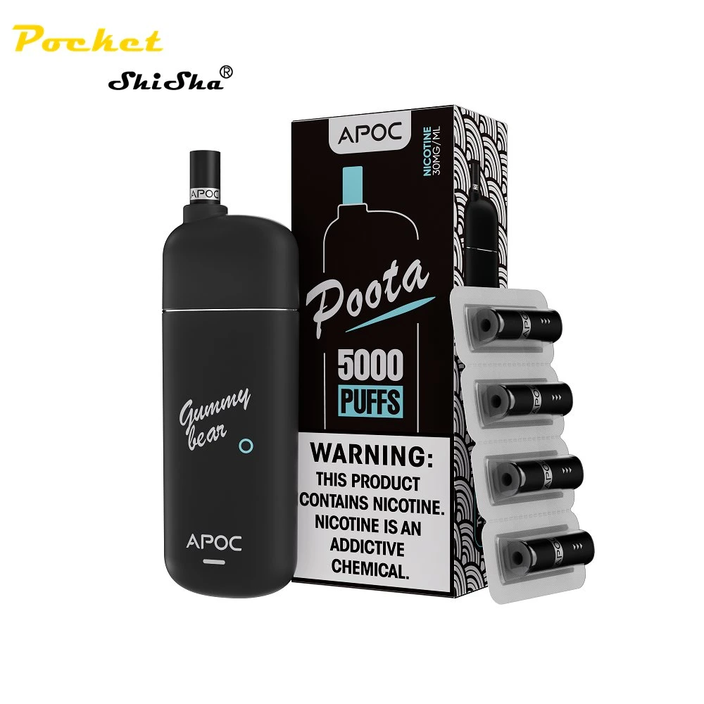 650mAh desechables Vape 10ml 5000 inhalaciones cigarrillo electrónico Apoc