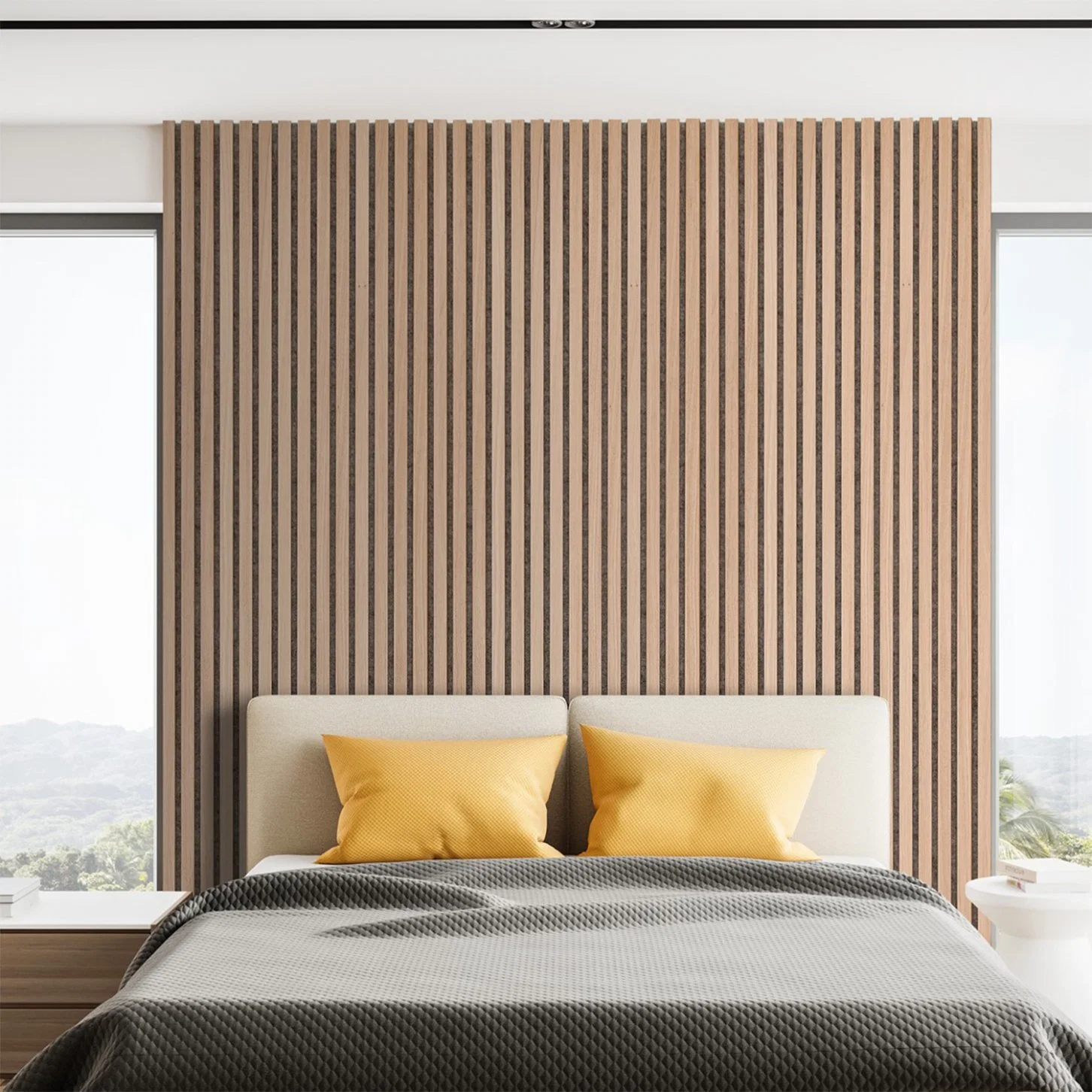 Akupanel Wooden Veneer Oak Slat Panel Acoustic Sound Proof Wall Panels Wood Acoustic Wall Panels Acusticos