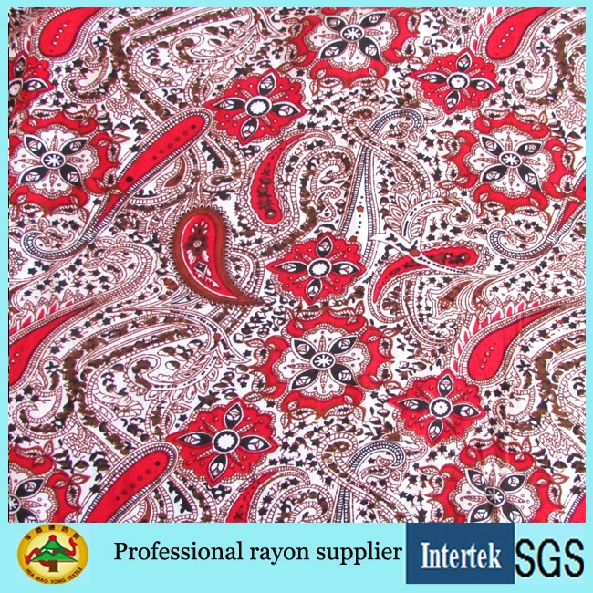 Women Printed Dress Rayon Fabric From Textile Factory