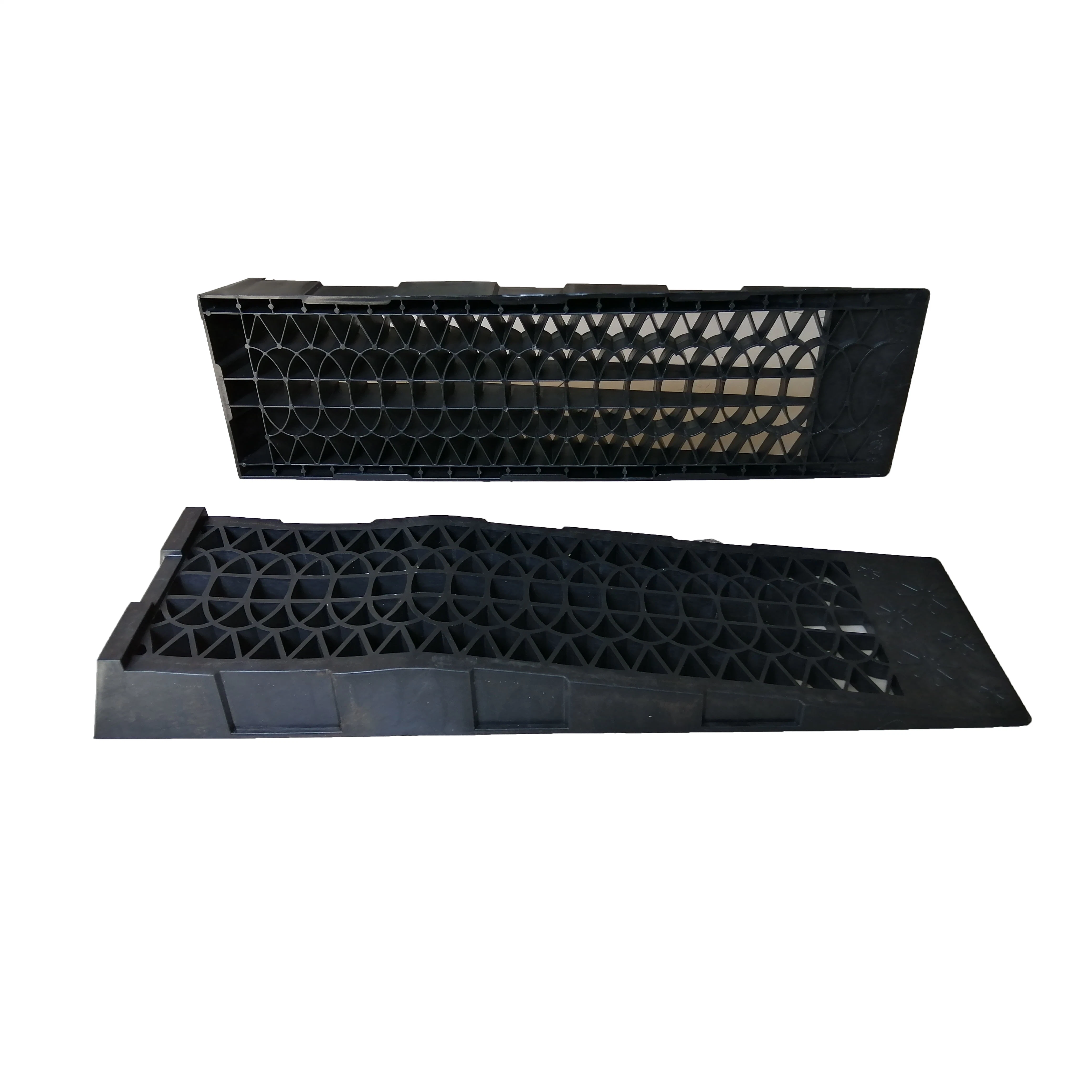 2X Heavy Duty 3t 3000kg Home Low Rise Wide Car Van Workshop Plastic Strong Level Wheel Ramp Set