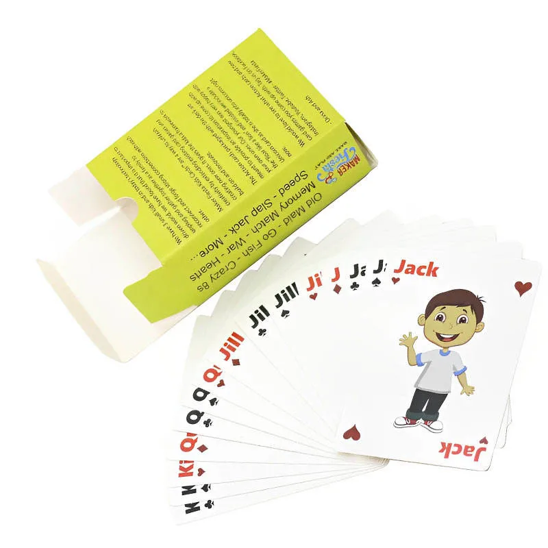 Children's Board Game Cards for Family Interactive Multiplayer Solitaire Game