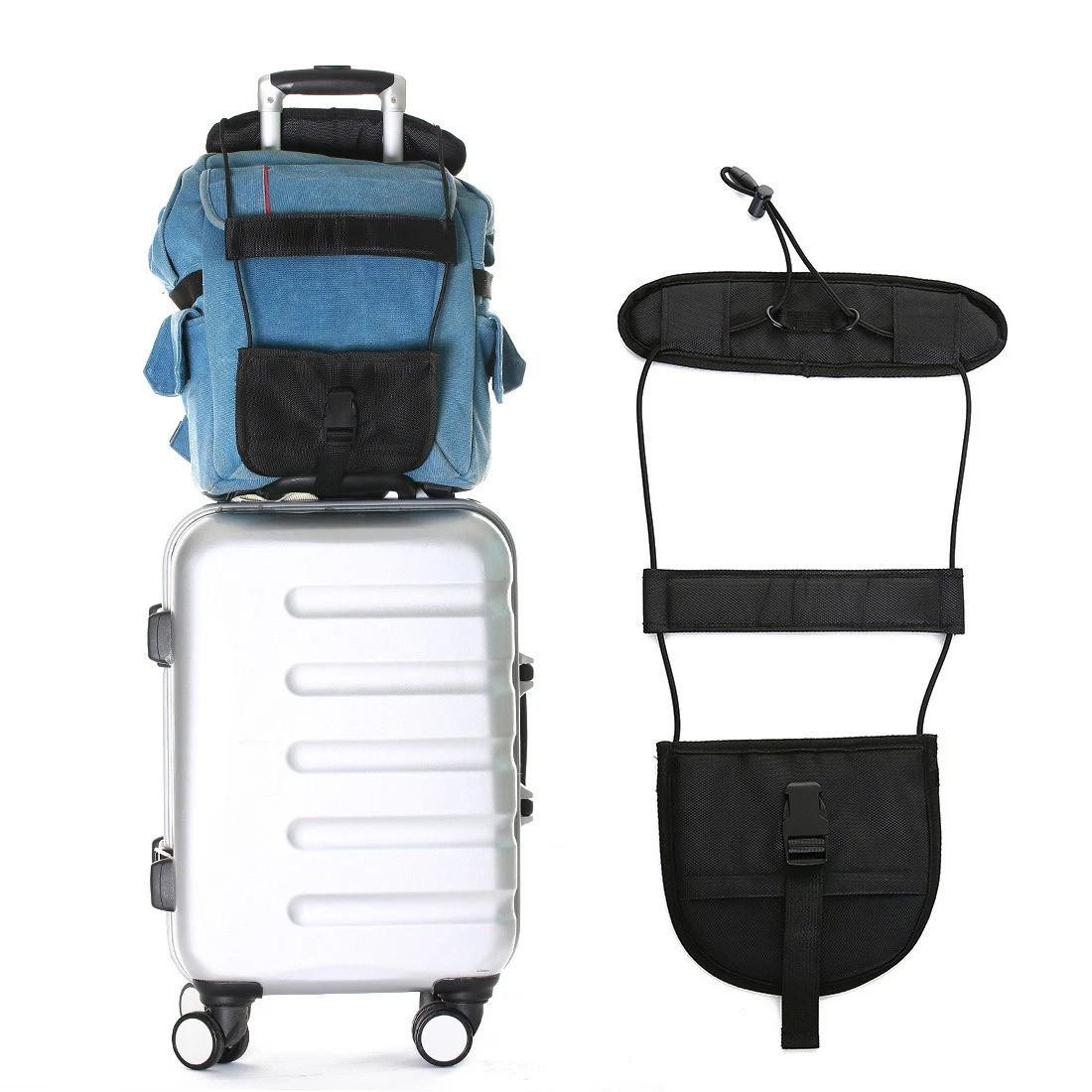 Adjustable Belt Carry-on Bag Bungee Strap Hot Sale Nylon Elastic Travel Luggage Suitcase Bl11037