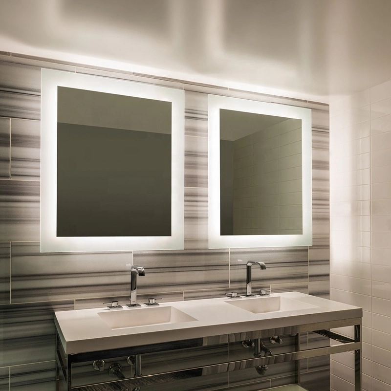 Miroir LED de salle de bains, Miroir de décoration pour la maison en verre étanche Jh pour maquillage d'hôtel