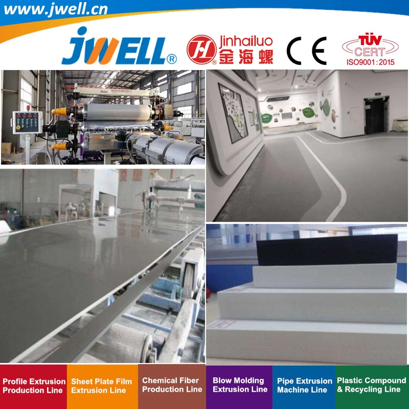 Jwell-PVC Kunststoff dicke Platte Recycling Herstellung Extrusionsmaschine für chemische Industrie/Petroleum/Galvanik/Wasserreinigungsgeräte/Lampe Haus/Werbung