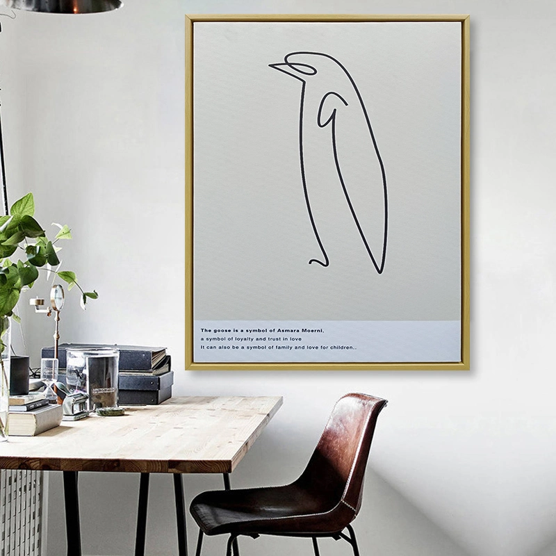 Photos de chambre modernes ligne simple abstrait Penguin œuvres d'art imprime mur Peinture artistique