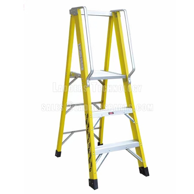 Fiberglass Folding a Frame Ladder with Aluminum Steps