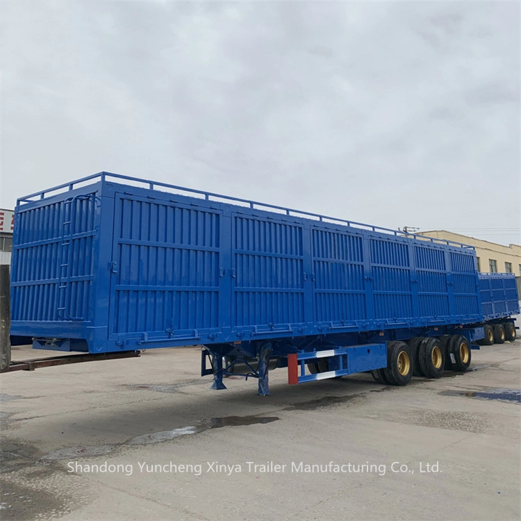 3 Axles 40cbm 45cbm Side Tipping Dumper Trailer 50ton 70ton Semi Truck Dump Trailer for Sand Gravel Clinker