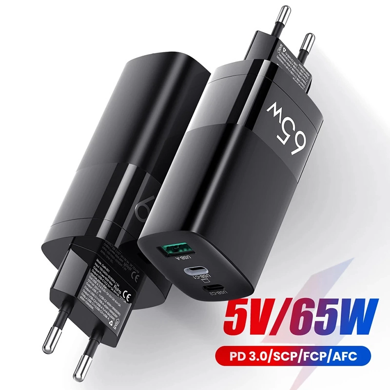 Manufacturer Europe 65W Type-C USB GaN Chargers Universal Travel 10% off