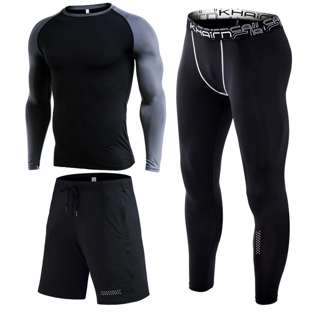 SJ-MT2013 Wholesale/Supplier Summer Sport Wear Hot Selling Mens Workout Gym Clothing 3PCS Gym Wear