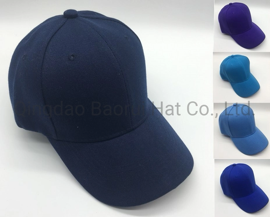 Promotional acrylic Blank Baseball Caps for Round Head Embroidery