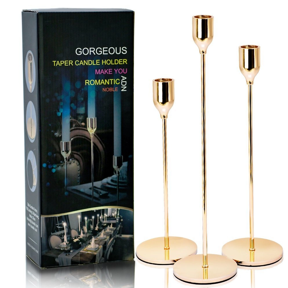 Simple Continental Candlestick for Church Wedding Home Candlelight Dinner