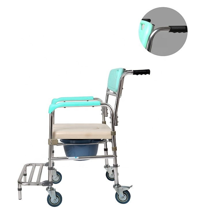 Patient Manual Aluminum Steel Uplift Toilet Transfer Portable Foldable Commode Chairs Shower