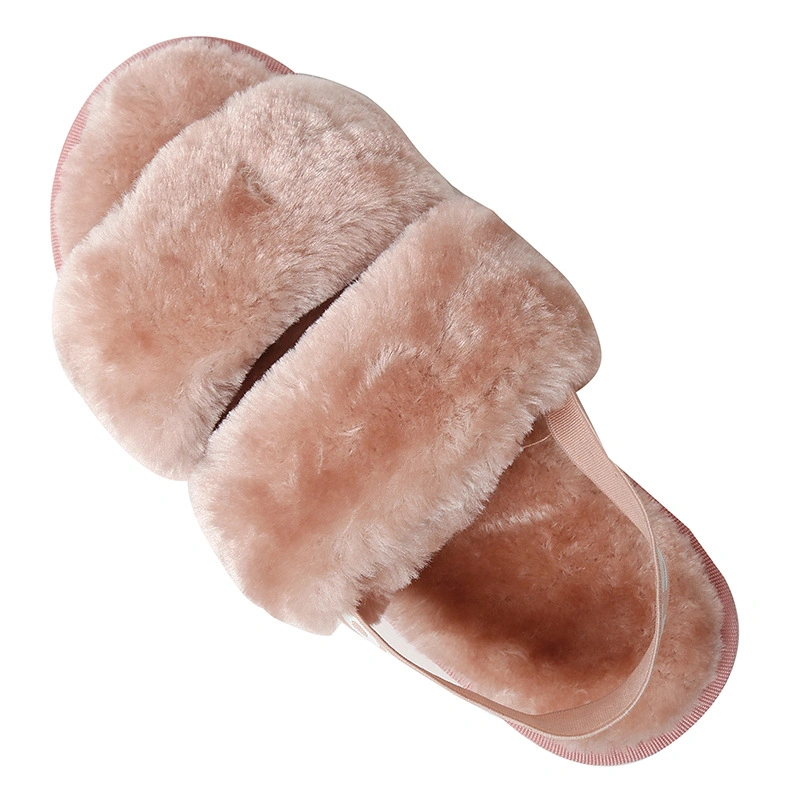 Winter Faux Fur Slippers Sliders Shoes Soft Comfort Fluffy Footwear Fashion Designer House Slipper