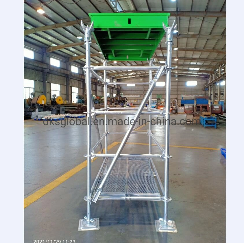 ANSI Steel Frame Ringlock Vertical Standard Scaffolding with Spigot