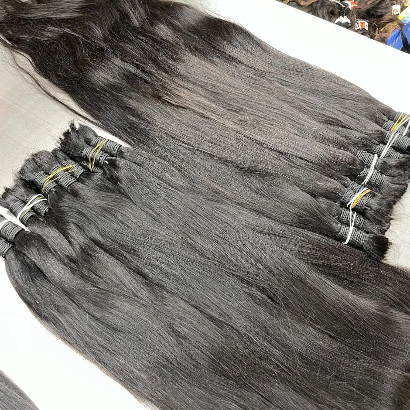 One Donor No Weft Sewing Human Hair hair bulk for Braiding, Wholesale Hair Vendors Virgin Bundles in Bulk