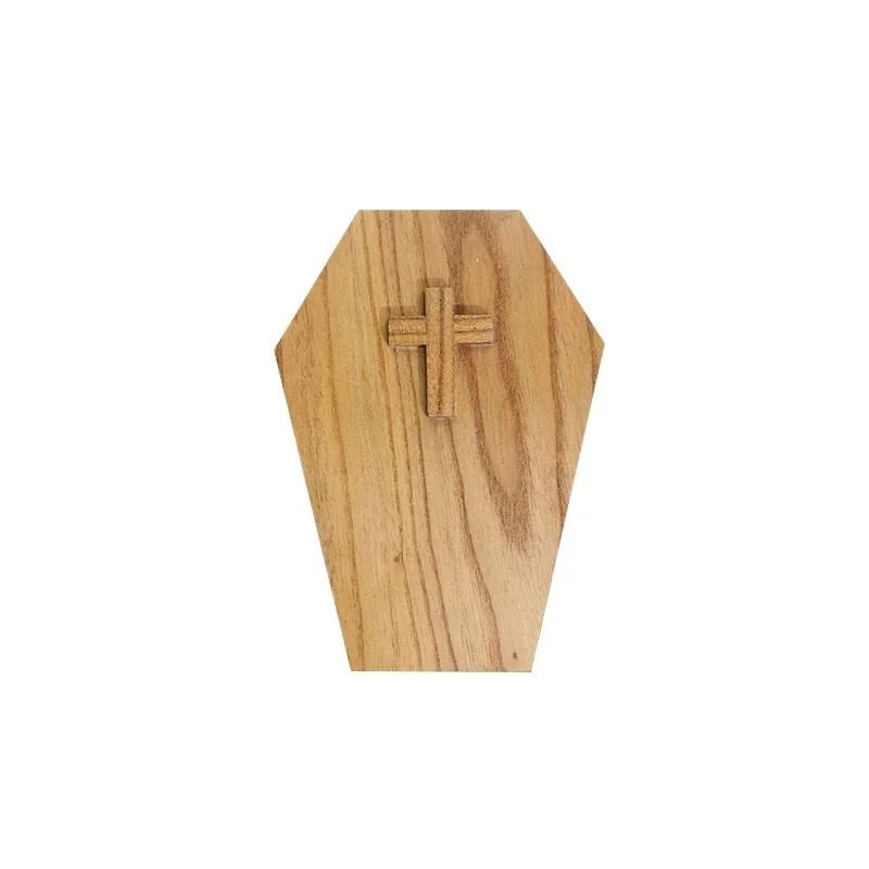 Top de madera Cremation Urns Coffin en forma de Keepsake Ashes de madera Urna Box para adultos Memorial Funeral suministros