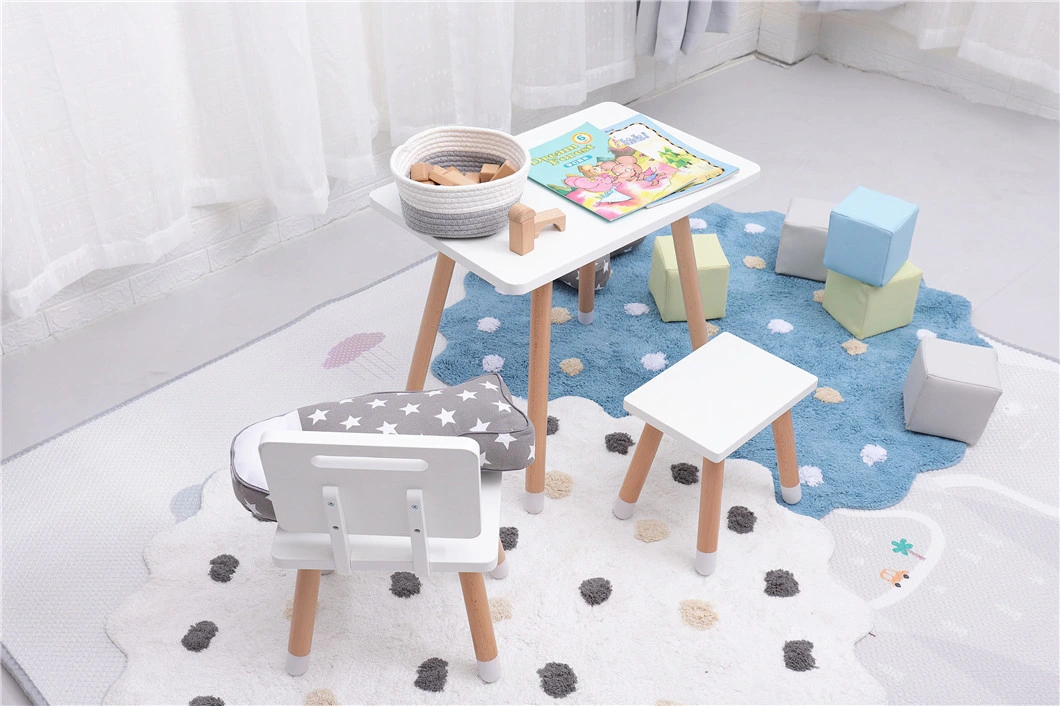 High quality/High cost performance  Wooden Kids Reading Square Table and Chair Set Preschool Furniture