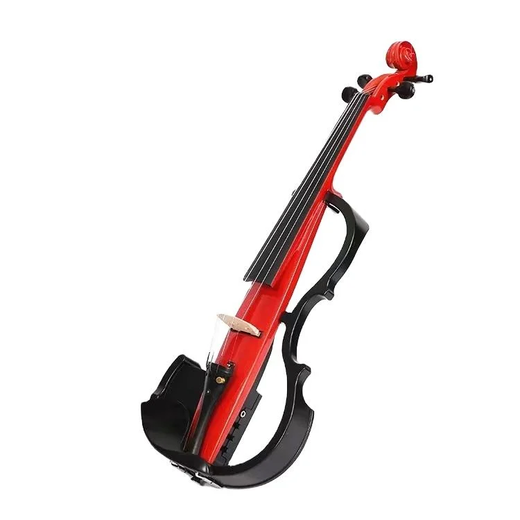 Amazon Hot Selling Ebony Bow Viola Light Case Red Colored Violins Electronic Violin