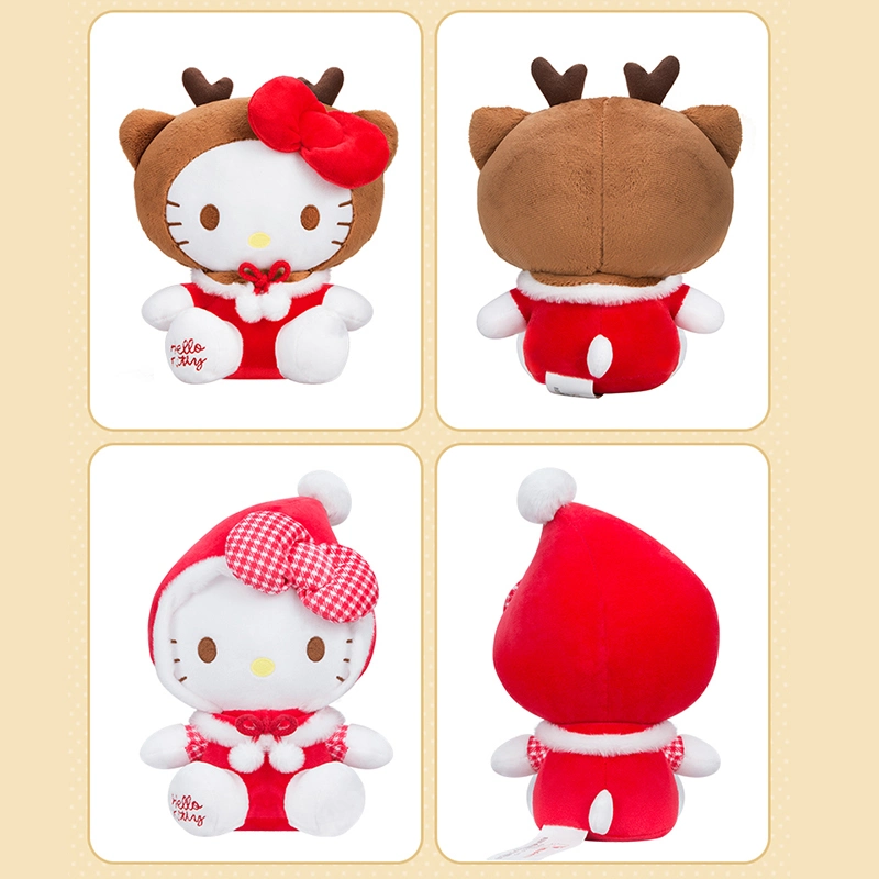 Sanrio Kawaii Hello Kitty Peluches en peluche doux dessin animé mignon Cadeau de Noël.