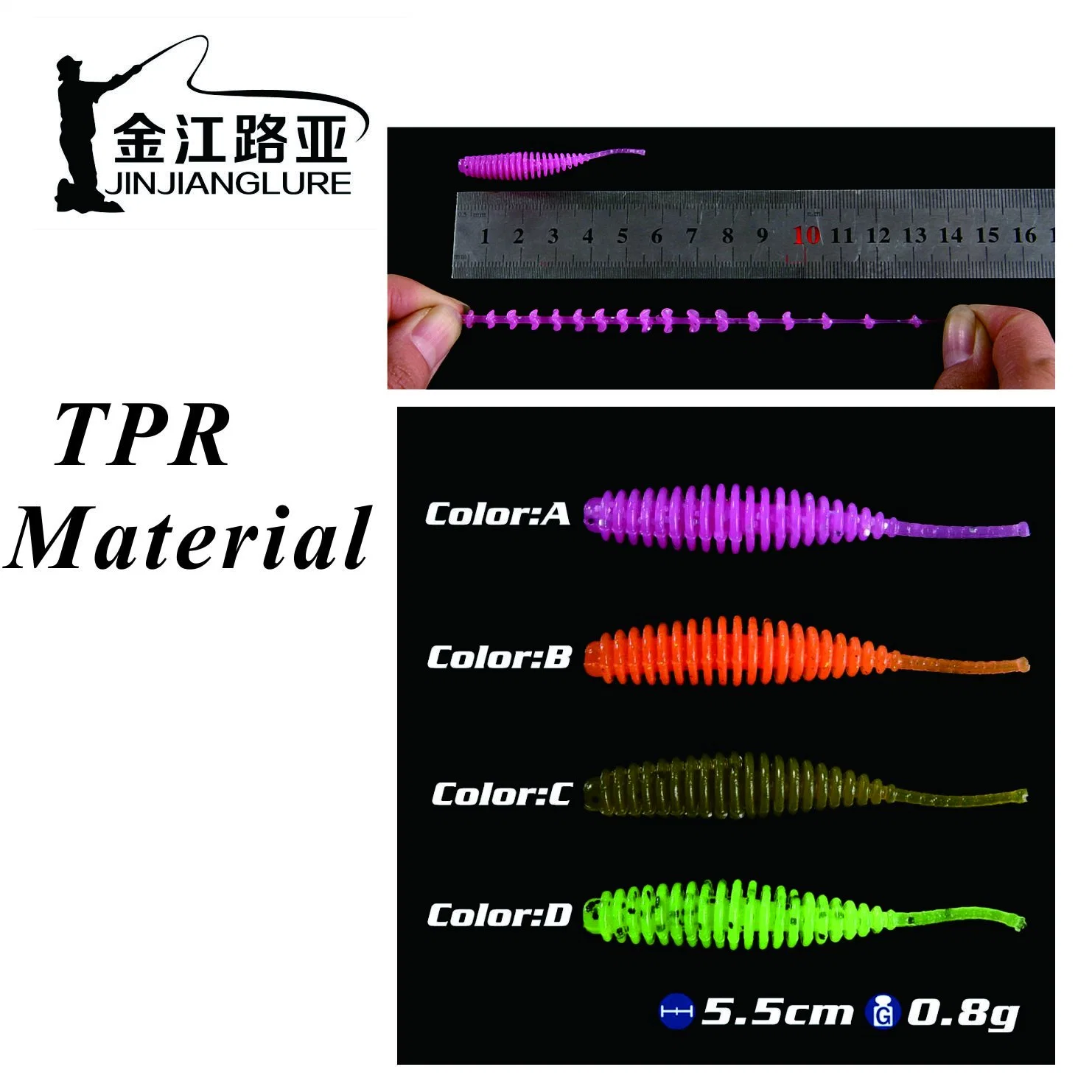 S-016 Fishing lure Soft Trout Lure Silicone Bait Wobbler Swimbait Pescaartificial Worm Baits 55mm 0.8g