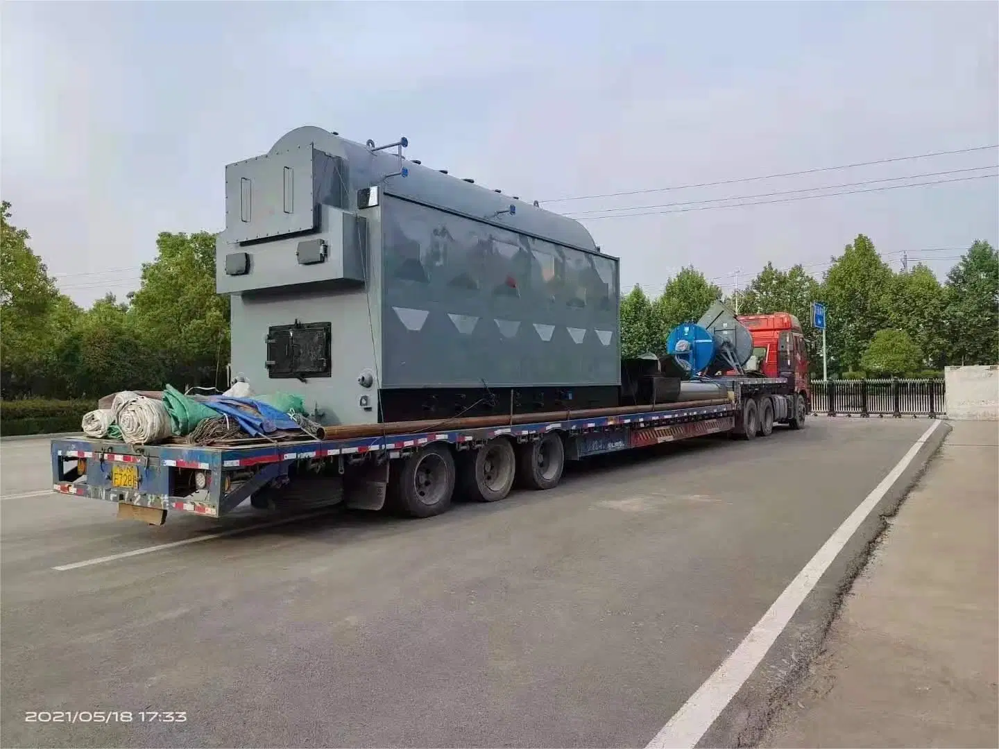 Caldera de vapor de yute de madera de desecho estilo DZH para prendas Fábrica